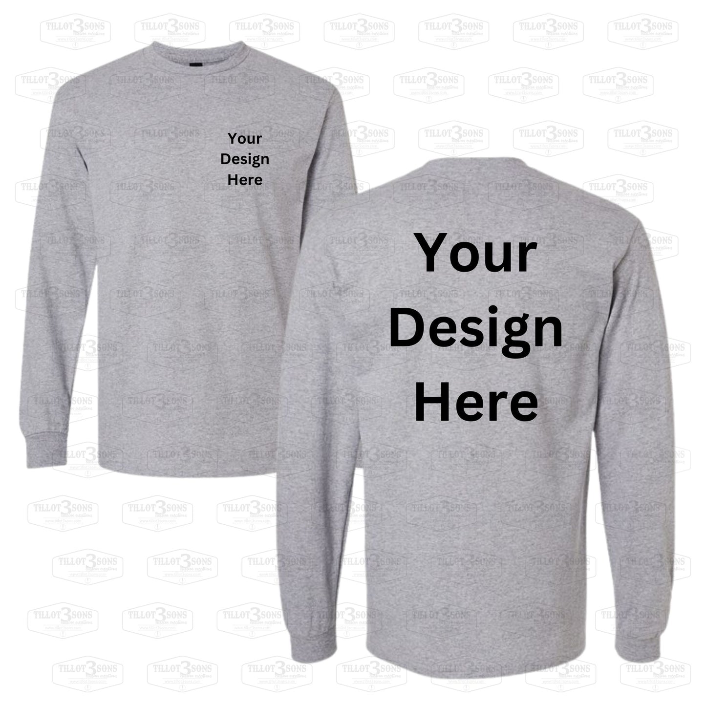 Custom designed with your logo - long sleeve t-shirts or hoodies