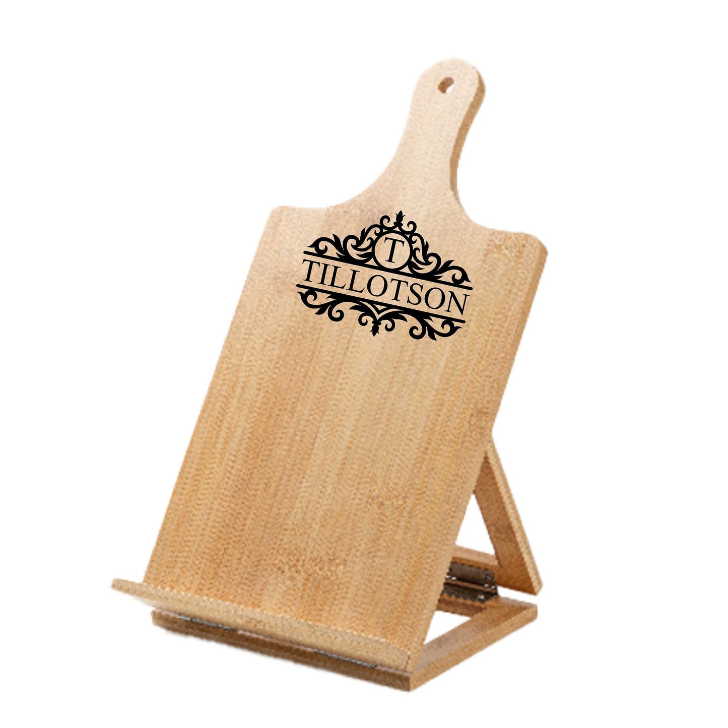 Cutting Board Cookbook Easel/Stand - Personalized