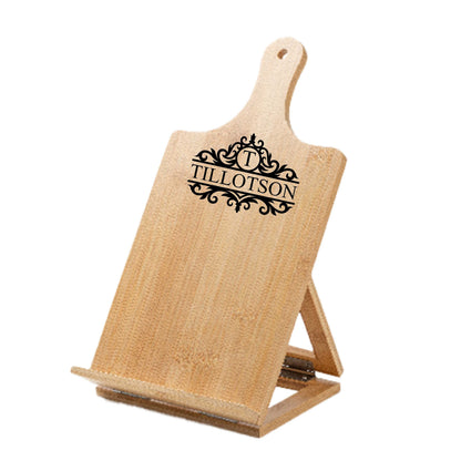 Cutting Board Cookbook Easel/Stand - Personalized
