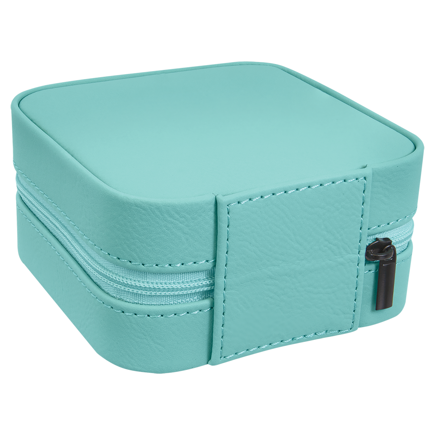 4" X 4" Engraved Leatherette Travel Jewelry Box with Black Lining image 6