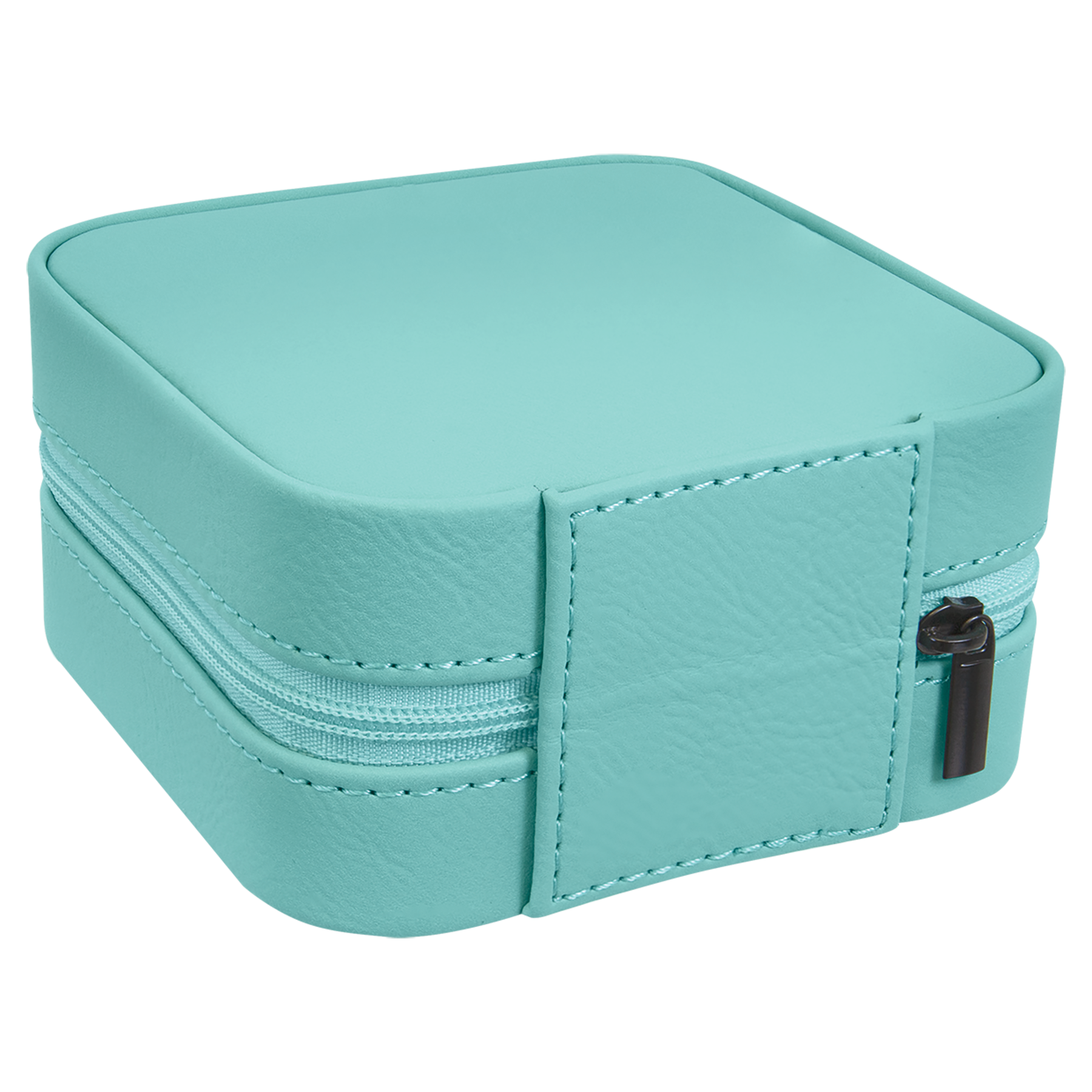 4" X 4" Engraved Leatherette Travel Jewelry Box with Black Lining image 6