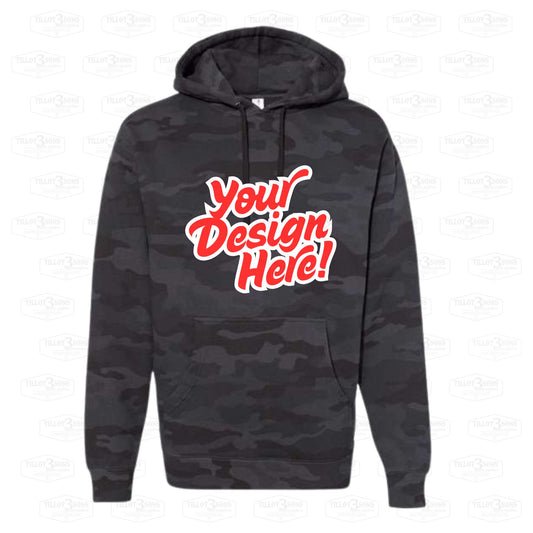 Black Camo - Heavyweight Hooded Sweatshirt
