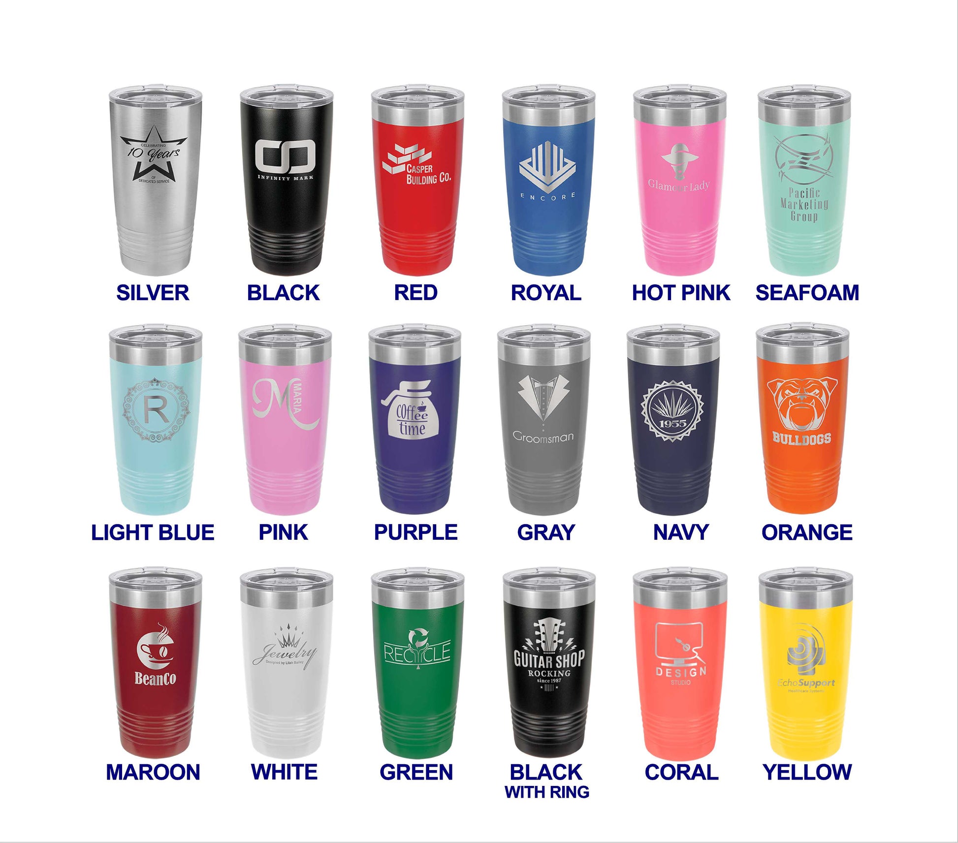 Personalized Laser Engraved Polar Camel 20 oz. Ringneck Vacuum Insulated Tumbler image 1