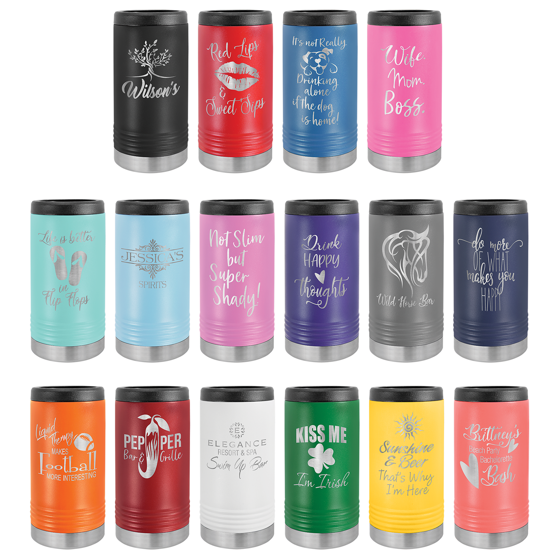 Slim Beverage Holders with Laser Engraved Personalization image 2