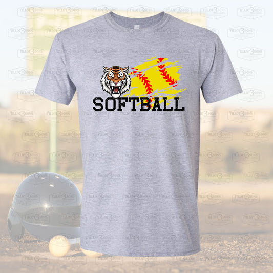 Custom Softball team shirts with mascot - Wildcats,Tigers, Rams, Panthers and more