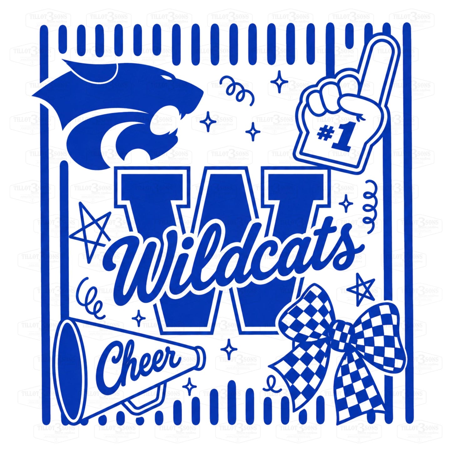 Preppy Wildcat Cheer Shirt