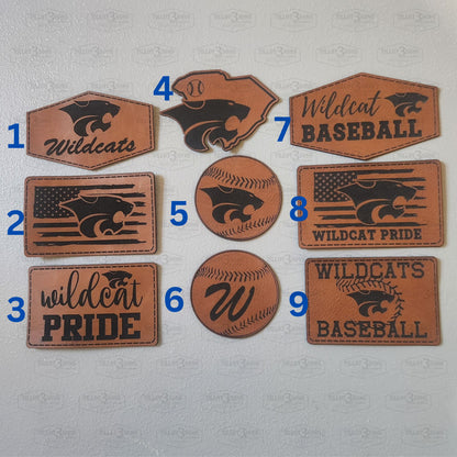 Wildcat Pride Baseball Hats with Laser Engraved Patch
