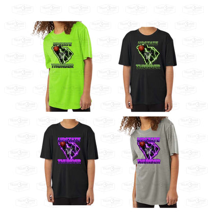 Performance YOUTH T-shirt with Upstate Thunder logo
