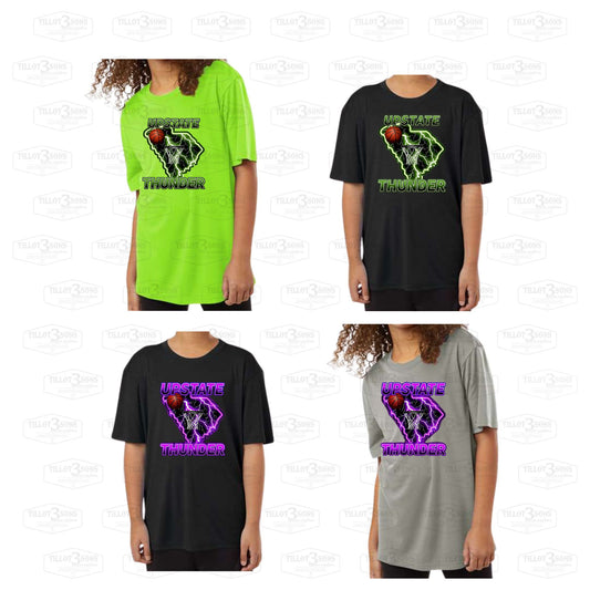 Performance YOUTH T-shirt with Upstate Thunder logo